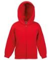 SS16B 62045 Kids Classic Zipped Hoodie Red colour image